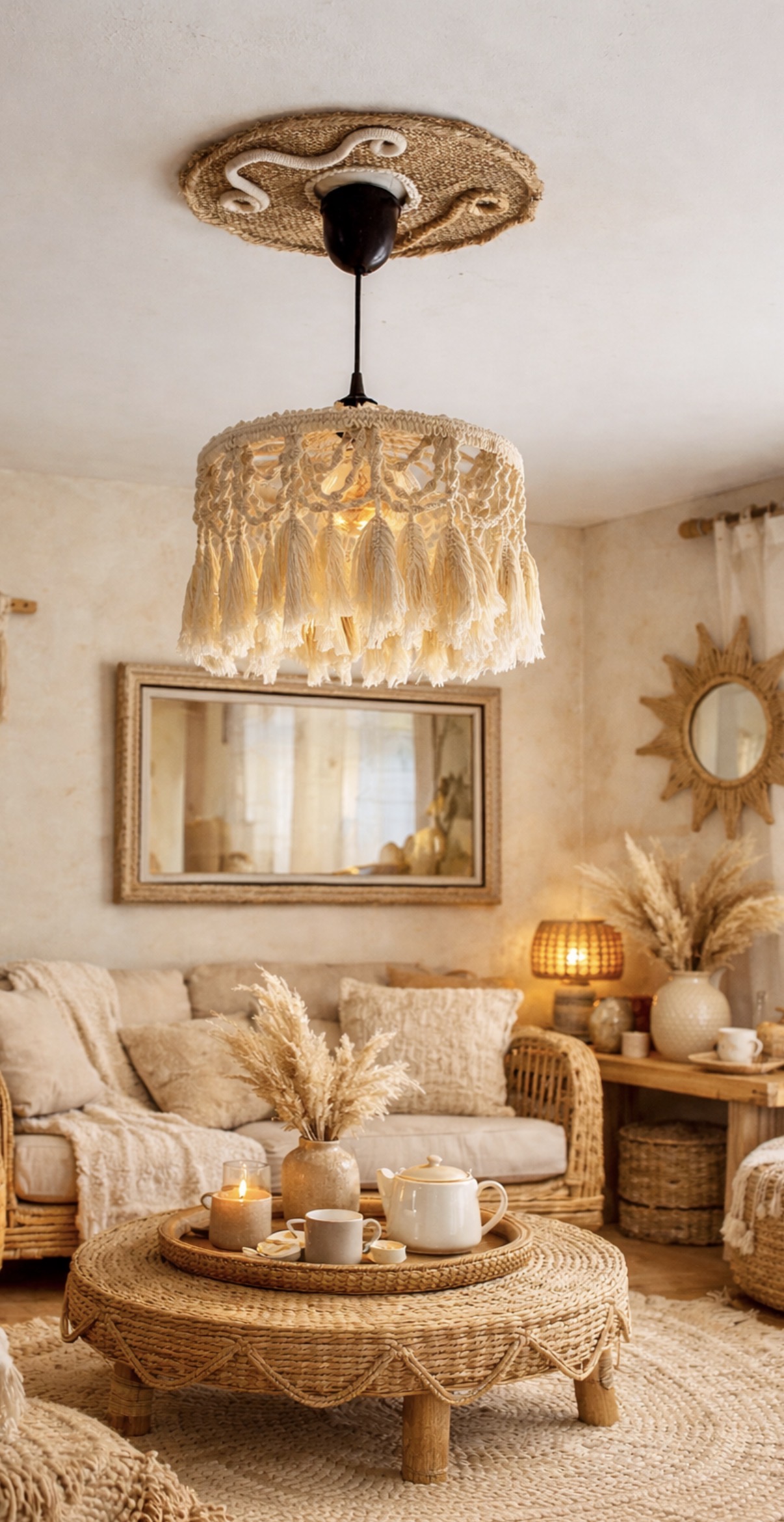 Luminaire macramé ATHEA Luminaire macramé ATHEA